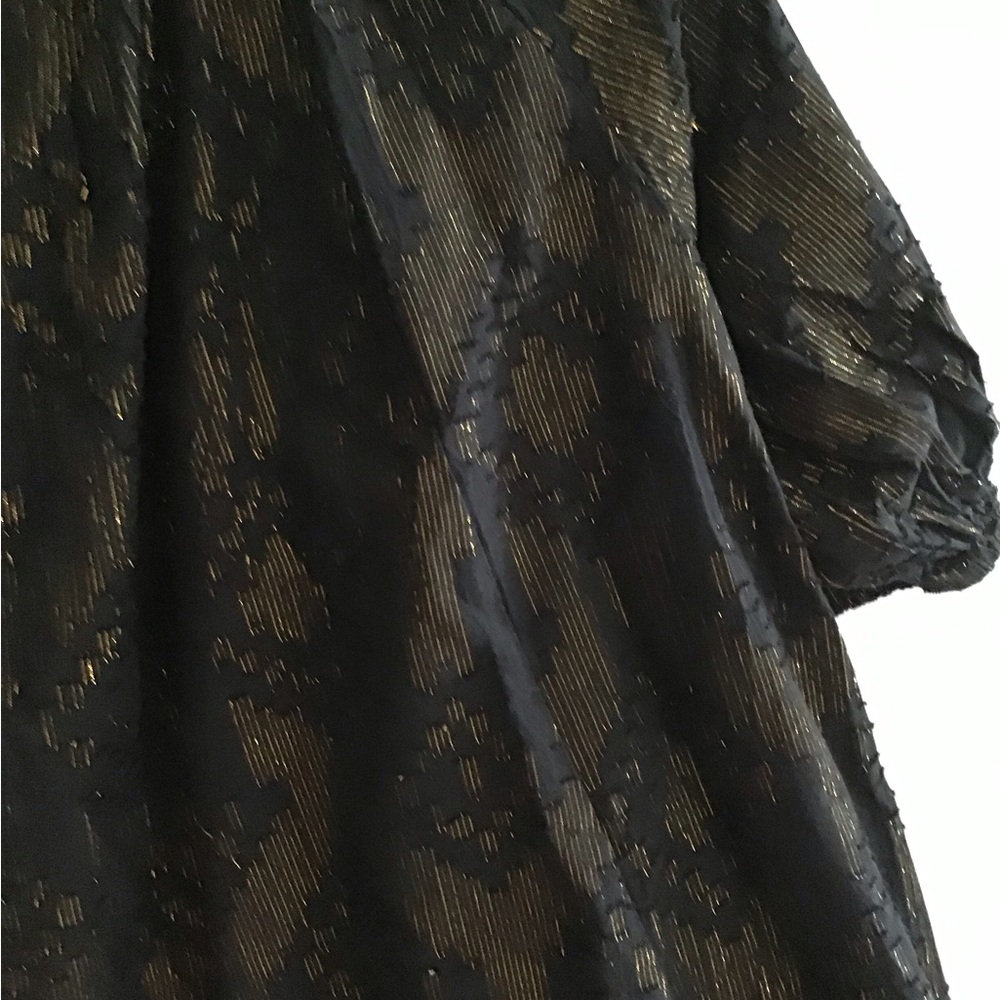 Black and Gold Patterned Blouse